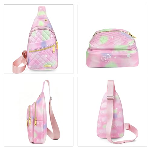 Aisijimo Small Sling Bag For Women Men Casual Crossbody Sling Backpack - color: 8003s-pgreen