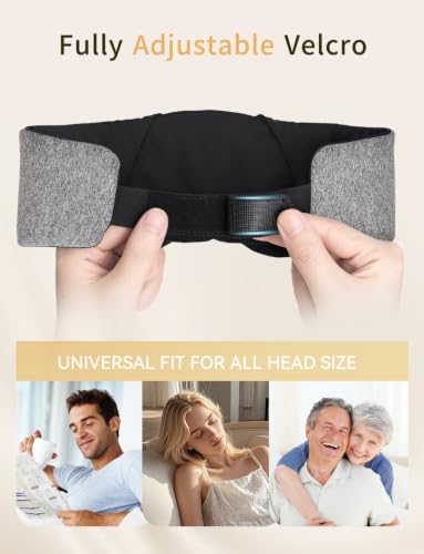 Sleep Headphones Bluetooth 6.0 Sleep Mask for Side Sleepers, 20H Playtime - color: Star Grey