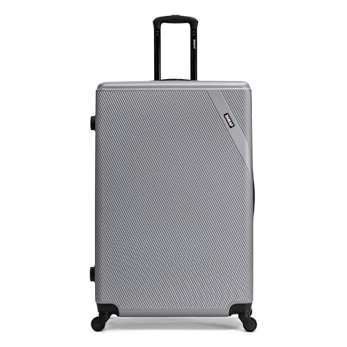 DUKAP DISCOVERY 32-Inch Extra-Large Hardside Spinner Luggage Lightweight - color: Silver, size: 32 Inch