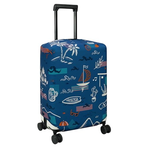 HYPER VENTURE Travel Luggage Cover Suitcase Protector Fits 23-26 Inch, M - color: Hawaii Beach, size: M