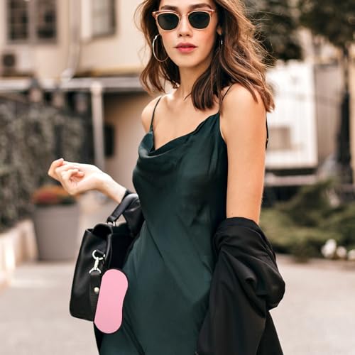 Sunglasses Soft Case, Ultra Light Portable Neoprene Zipper Glasses Case for Men Women - color: Pink