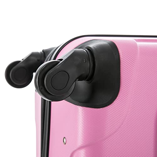 InUSA ENDURANCE Luggage with Spinner Wheels | Durable Lightweight Hardshell Suitcase, Spacious Travel Bag with Handle and Trolley | 20-Inch Carry On Small Luggage | Pink - color: Pink, size: 20 Inch