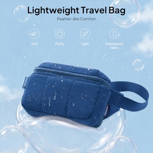 TOPEAST Waist Pack 3.5L Fanny Packs with Water Bottle Holder - color: Navy