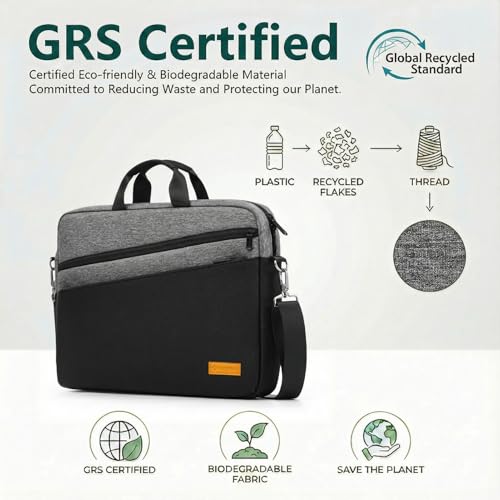 bagasin 15 15.6 16 inch Laptop Computer PC Shoulder Bag Carrying Case - color: Grey, size: 15-16