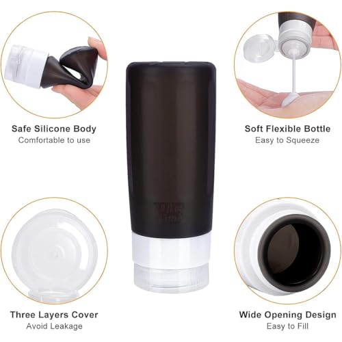 vodvob TSA Approved Travel Bottles Set, 16 Pack Leak Proof Silicone Refillable Containers for Toiletries, Perfect for Shampoo, Conditioner, Lotion & Travel Essentials (tz-4) - color: tz-4