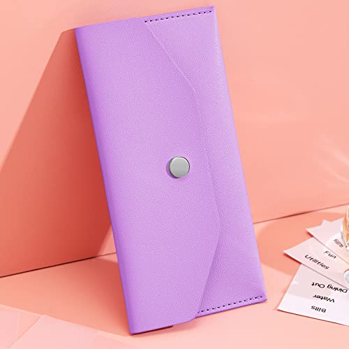 Frienda Cash Envelope Wallet Budget 8 Dividers, Purple, Classic - color: Purple, style: Classic