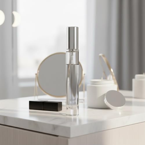 10ml 5Pack Round Glass Perfume Refillable Atomizer For Travel and Sample Container, Mini Empty Cologne Spray Bottles (Mixed) - color: Mixed
