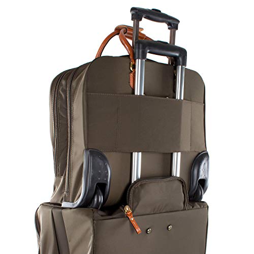 Bric's X-Travel 2.0 Rolling Carry-On 16 x 13.7 x 6 Inch, Water-Resistant Underseat Bag with Silent Wheels, Retractable Handle and Laptop Pocket - Olive - color: Olive