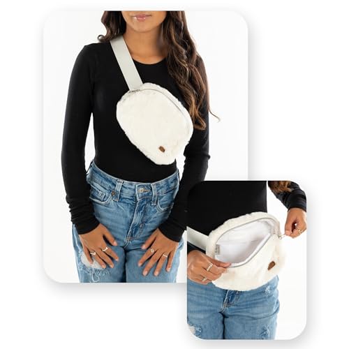 Belt Bag - Faux Fur - Ivory - color: Faux Fur - Ivory