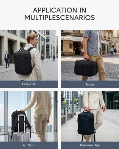 Expandable 40x30x20 cm Travel Bag Carry On Backpack | USB Charging Port Shoe Wet Compartment Personal Item Underseat for Men Women Grey - color: Grey