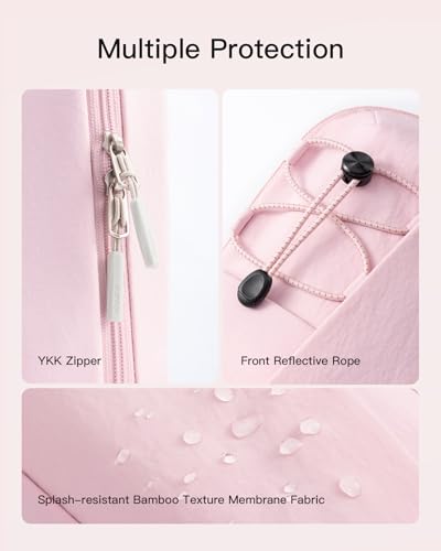 Inateck Sling Bag X-Row with RFID Blocking, Spacious Crossbody Shoulder Chest Everyday Carry Bag with Quick-adjust Strap, Water-resistant Sling Backpack for Men, Women, Travel, Cycling, Hiking, Pink - color: Pink