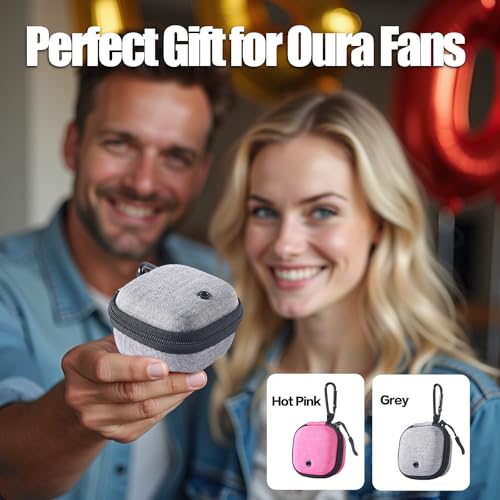 Protective Case for Oura Ring Gen 4/Gen 5 Travel Pouch Gray - color: Grey, size: Gen 4/Gen 5