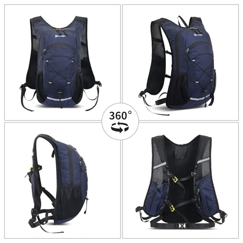 DOJUNS Hiking Backpack Lightweight Travel Backpack 20L Waterproof Hiking Daypacks Camping Backpack for Men Women (Dark Blue) - color: Dark Blue