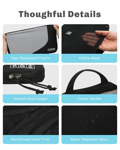 2 Set Compression Packing Cubes for Suitcases,Luggage,Travel Bag Organizer - color: Black-2 PCS