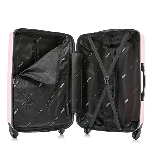 DUKAP DISCOVERY 20-Inch Carry-On Hardside Spinner Luggage Lightweight Pink - color: Pink, size: 20 Inch