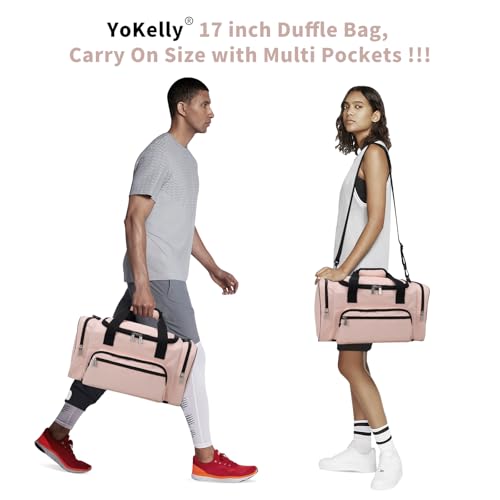 Small Gym Duffle Bag, 17 inch, Pink - color: Pink, size: 17 inch