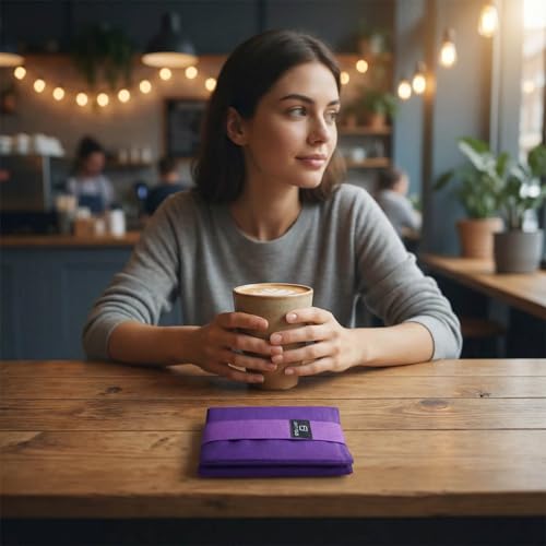 LIGHT FOLD Trifold Nylon Slim Wallet for Men, RFID Blocking Front Pocket - color: 02 Purple