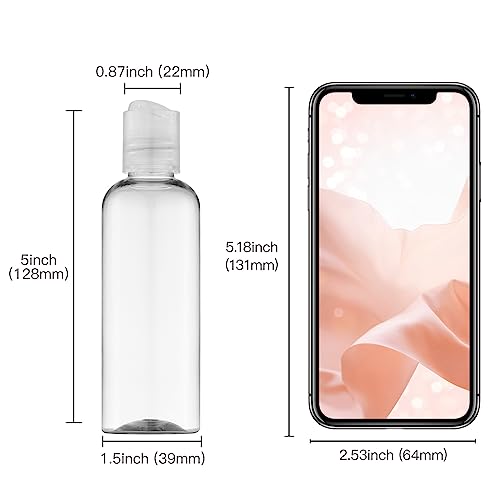 Travel Bottles for Toiletries, 3.4 oz Travel Size Containers, 5pcs, Clear - color: Clear-1