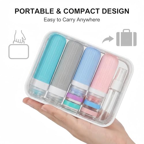 Vitog 16 Pack Travel Bottles Set, TSA Approved Silicone Toiletry Containers - color: multicolor