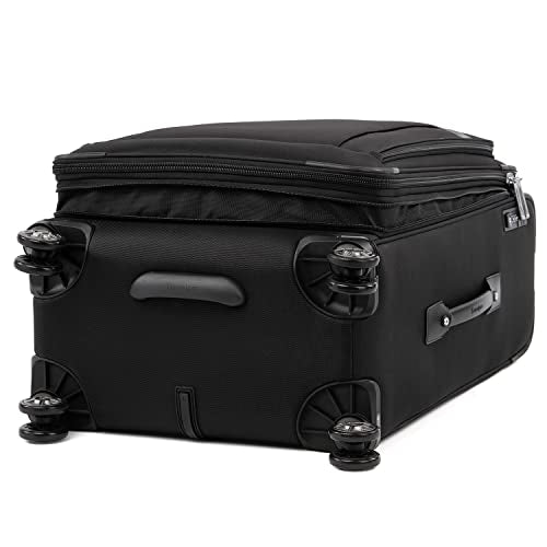Travelpro Platinum Elite Checked Luggage Spinner, Black, 25-Inch - color: Shadow Black, size: Checked-Medium 25-Inch