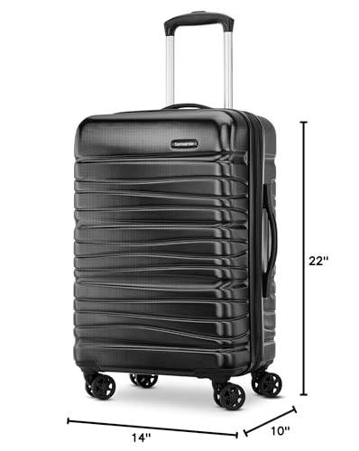 Samsonite Evolve SE Hardside Expandable Luggage with Double Spinner Wheels, Bass Black, Carry-on - color: Bass Black, size: Carry-on Spinner
