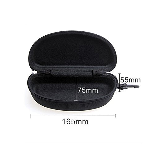 Sunglasses Case,Large Waterproof Eyeglasses Case Hard for Adults & Kids - color: Black