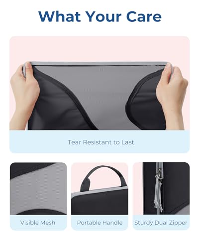 Bagsmart Compression Packing Cubes, Travel Bag Cruise Ship Essentials - color: Jet Black