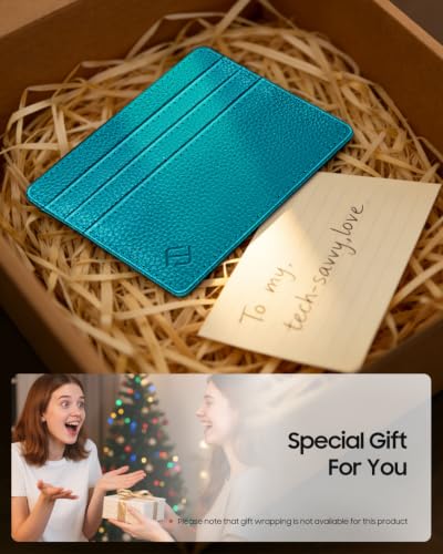 FINTIE Slim Minimalist Front Pocket Wallet RFID Blocking Credit Card Holder - color: Legacy Teal