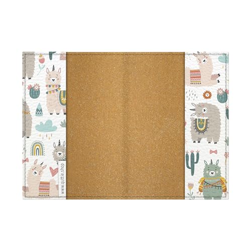Passport Cover for Kids, Women and Men, Cute Travel Passport Holder (Cactus Lama Pattern) - color: 23. Cactus Lama Pattern