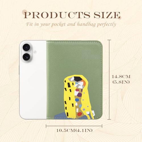 Lychii Passport Holder, RFID Blocking Travel Wallet, Slim Passport Cover - color: Green/Yellow