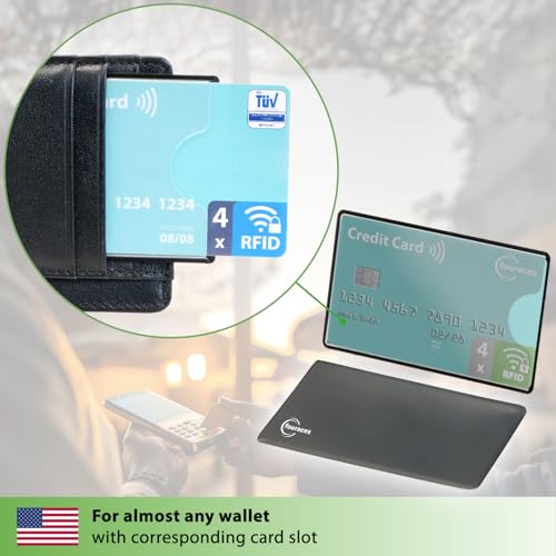 rfid blocking sleeves, 4 pieces - credit card protector - card blocker for bank card, anti fraud nfc card holder
