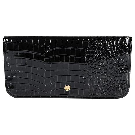 Samantha Brown To-Go Croco RFID Travel Organizer (Black) - color: Black