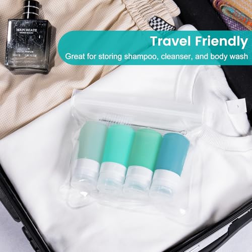 MICEBAY 2 oz Condiment Squeeze Bottles, Leakproof Salad Dressing Container - color: Mint, size: 2 OZ