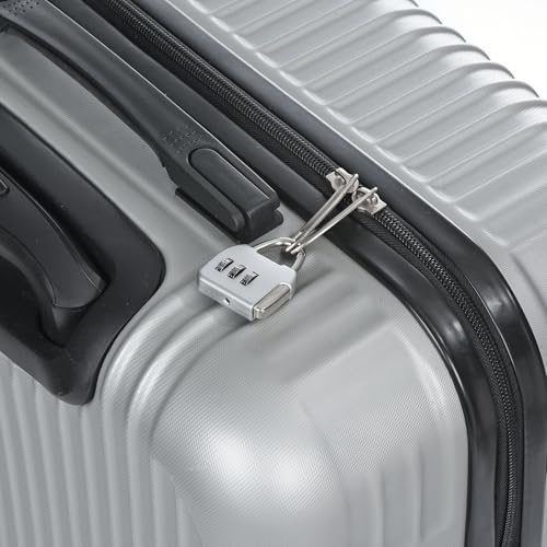 PATIKIL Security Steel Cable with 3 Digit Combination Lock, Travel Padlock 3Ft Coated Safety Wire Rope Double Loop for Luggage Suitcase Blue - color: Blue, Sky Blue, size: 3Ft