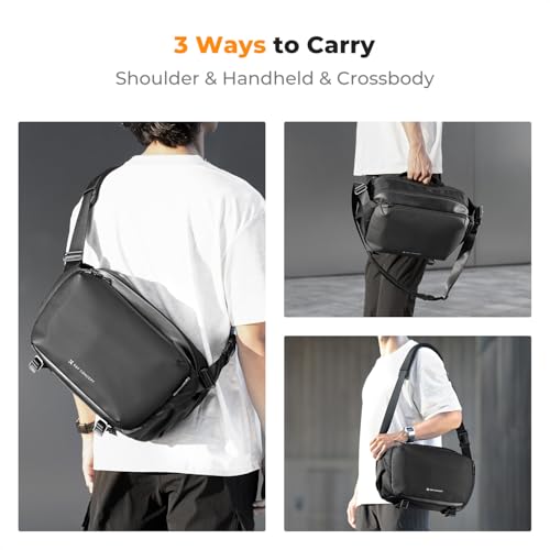 K&F CONCEPT Large Camera Sling Bag, Everyday Shoulder Bag - color: 12 Black Large