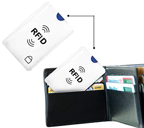 SaiTech IT 10 Pack RFID Blocking Sleeves for Debit and Credit Cards,Silver - size: RFID Card Sleeve 10 Pcs