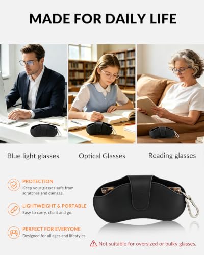 Payne Glasses Slim Magnetic Glasses Case with RFID Blocking Card Holder
