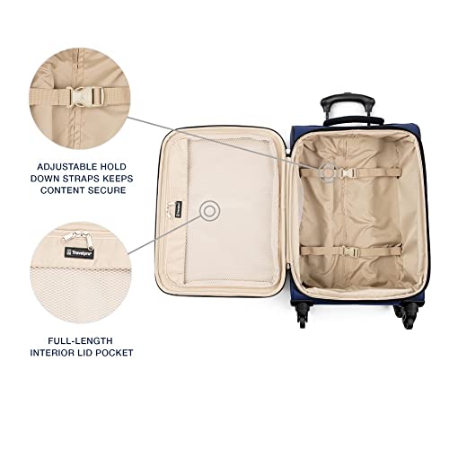 Travelpro Runway Softside 3-Piece Luggage Set, Blue - color: Blue, size: UnderSeat/Carry-on/Medium-Large Check-in