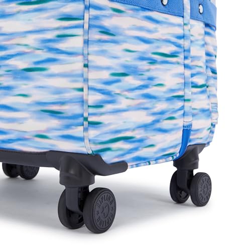 Kipling Women's Spontaneous Large 31-Inch Softside Spinner Wheel Luggage, Integrated TSA Accepted Lock - color: Diluted Blue, size: Large
