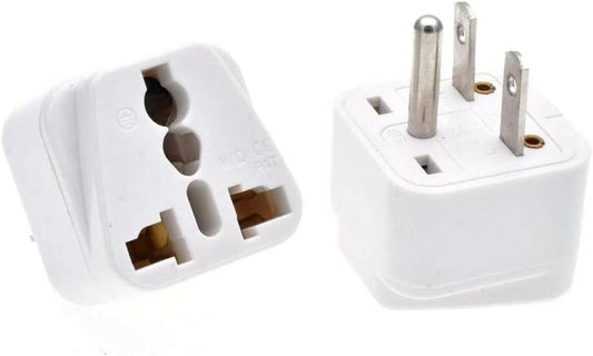 Toptekits White NEMA 6-15P Universal Plug Adapter 110-250V 15A,Universal World to North American US NEMA 6-15P Electrical Plug Adapter Converter (6-15P White) - style: 6-15P White