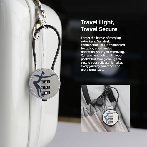 Small Combination Lock Outdoor Use Waterproof for Suitcase, Bike Basket, Pet Carrier, Small Padlock with 3 Digit Resettable Code & Cable Wire for Travel Luggage, Backpack, Carry Bag Zipper - color: Hunter+Hunter, 2-Pack