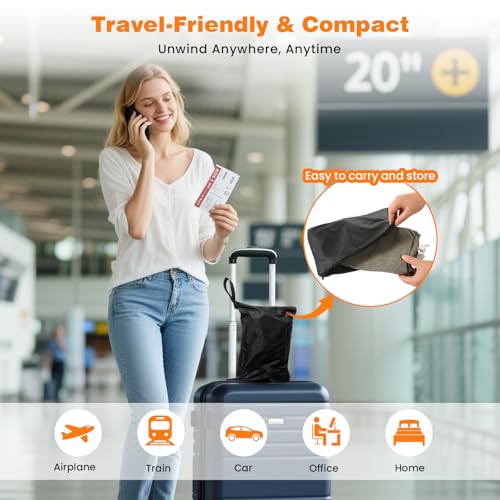 Inflatable Foot Rest Pillow for Travel, Adjustable 3 Height, 2Pcs - size: 2 pieces