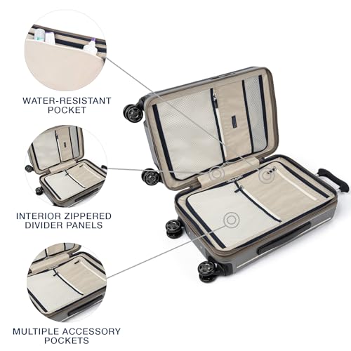 Travelpro Platinum Elite Hardside Carry-On Luggage, Sand, 20-Inch - color: Metallic Sand, size: Compact Carry-On 20-Inch