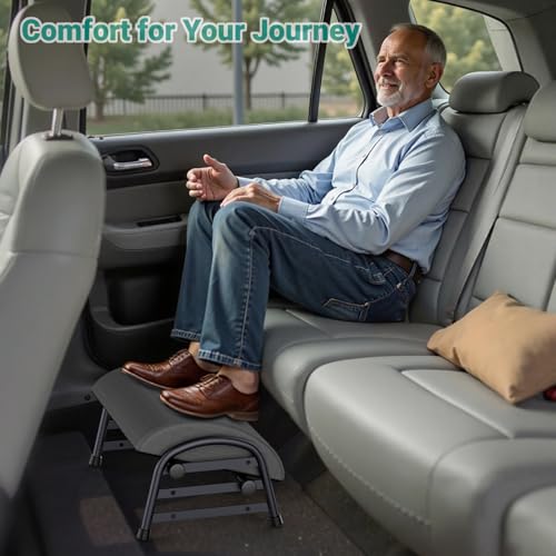 YEASHEIN Adjustable Foot Rest for Under Desk at Work, 6 Positions - Gray - color: Gray
