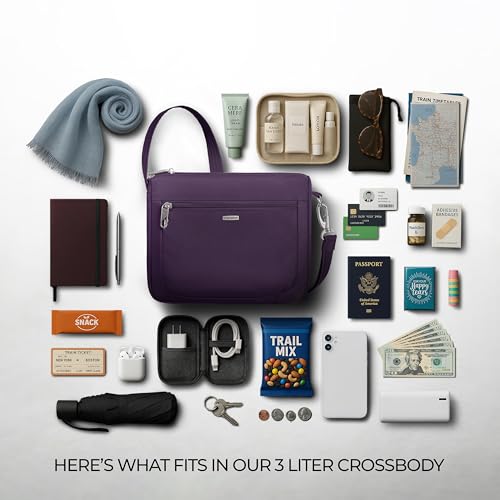 Travelon Anti-Theft Classic Small East/West Crossbody - color: Purple