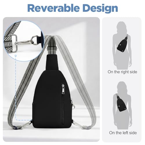 Anti Theft Sling Bag for Women, RFID Crossbody Purse Travel Black - color: Black