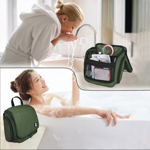 Goloni Hanging Toiletry Bag for Men Women, Water-Resistant Organizer,Green - color: Green