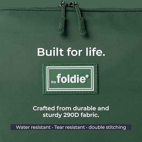 The Foldie Foldable Travel Bag for Women - 40L Weekender Bag with Multiple Pockets - Carry On Expendable Travel Bag - color: Army Green