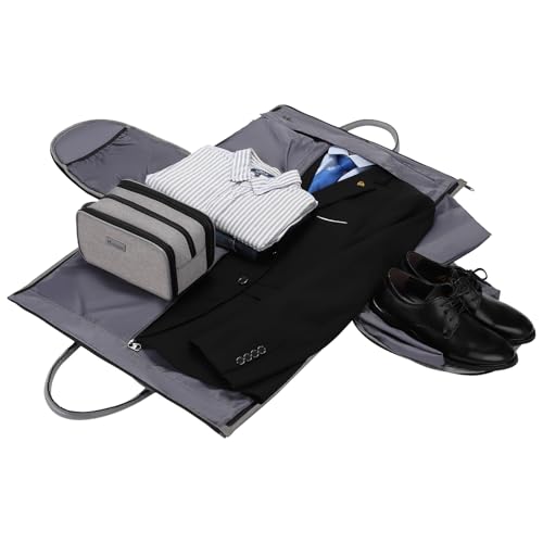 Garment Duffle Bags for Travel,Carry on Garment Bag with Shoe Compartment - color: Light Grey