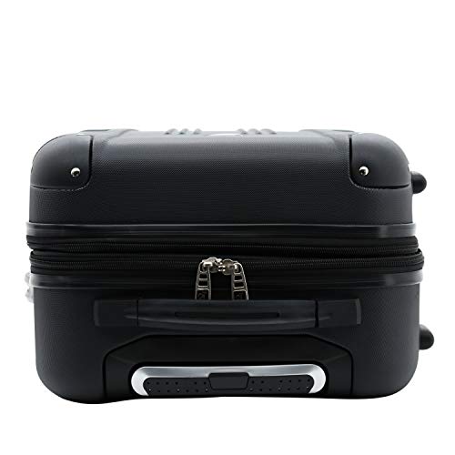 Travelers Club Chicago Hardside Expandable Spinner Luggage, Black, 3 Piece Set - color: Black, size: 3-Piece Set